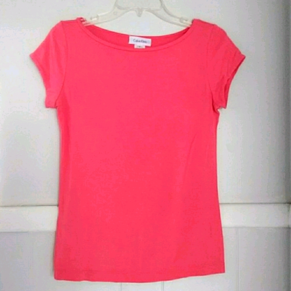 Calvin Klein very soft rayon coral pink sh…